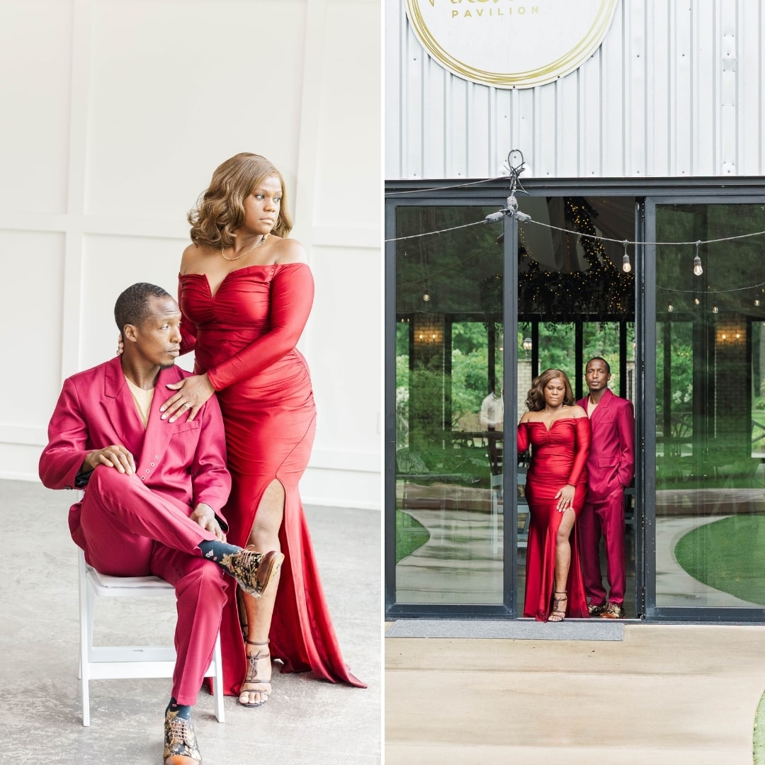 Showing off the engagment ring on on the pinehill pavilion side area. 
